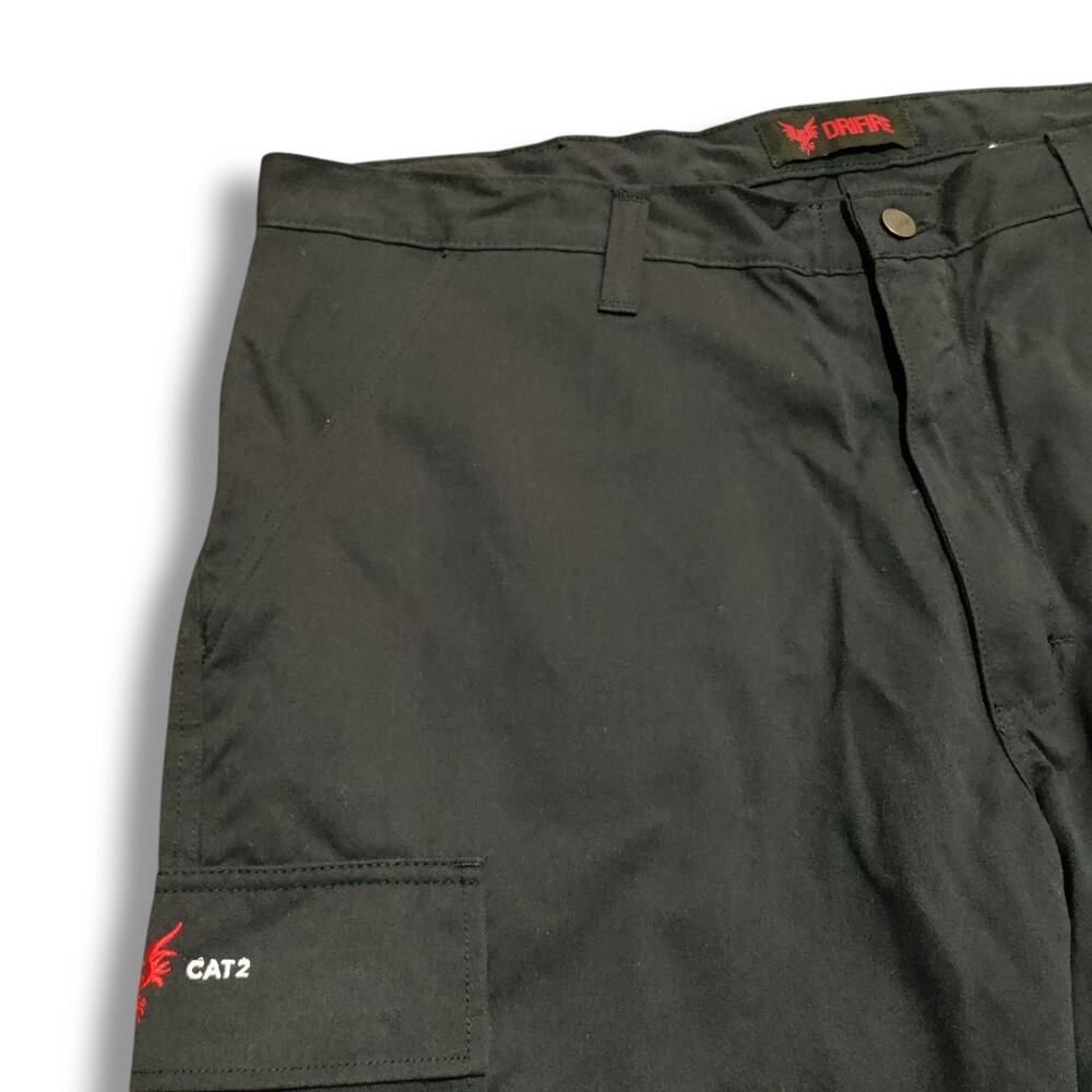 Drifire Cargo FR CAT2 Pants Men’s 40 x 34 Black USA Made # DF2-394-WP New